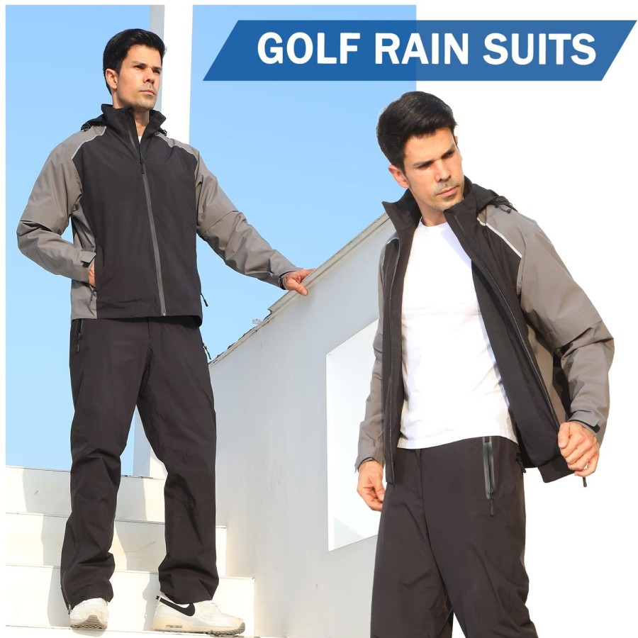 並行輸入品K.E.J. Golf Rain Suits for Men Waterproof Golf Rain